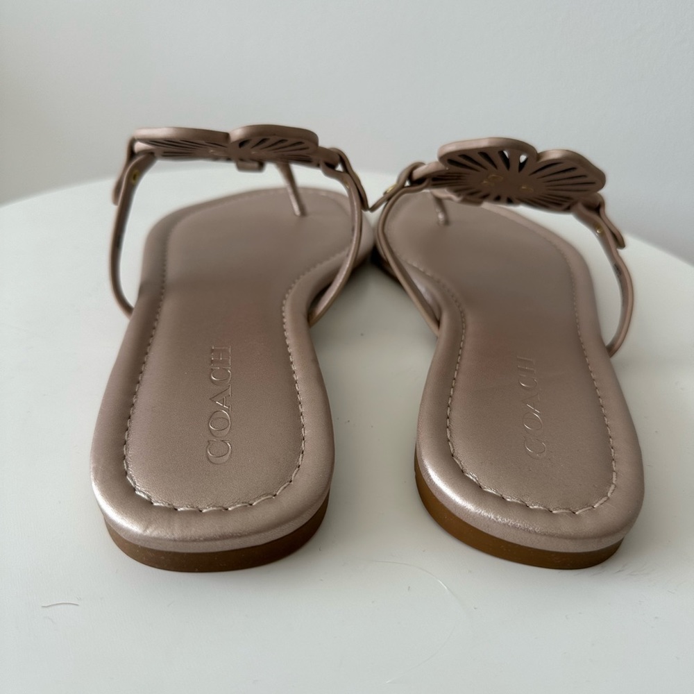 Coach sandals rose gold like color goes with everything